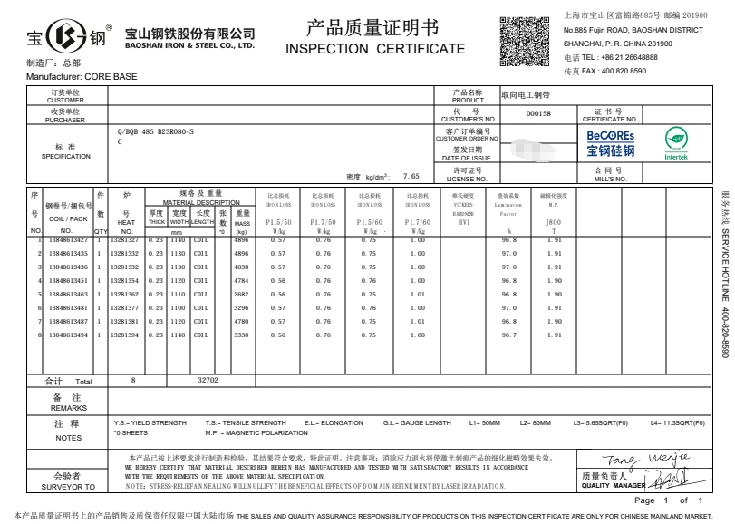 B23R080 / 23RK080 MTC B23R080 / 23RK080 MTC